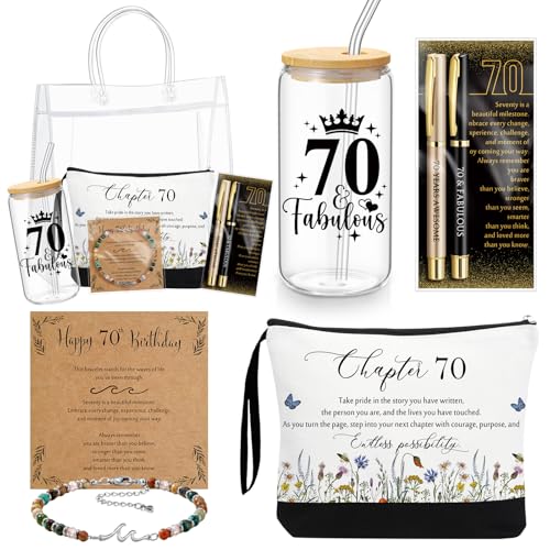 Sliner 70th Birthday Gifts Set for Women - Unique Presents for Her