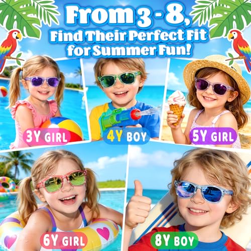 GINMIC Kids Sunglasses with UV400 Protection - 16 Pack Party Favors