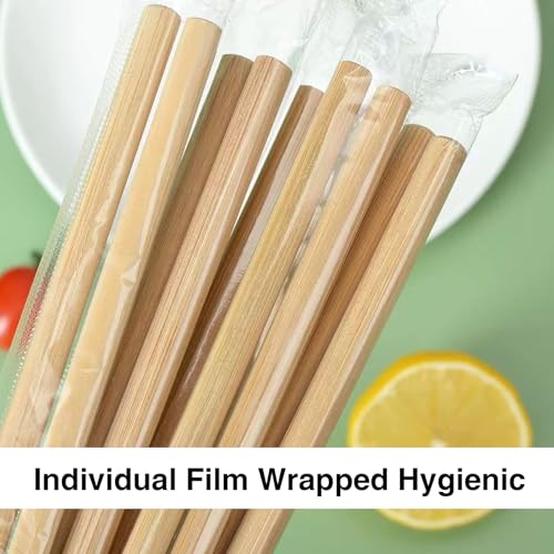 Reusable Bamboo Chopsticks - 50 Pairs, Eco-Friendly & Individually Wrapped