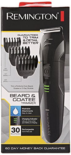 Remington PG6015A Rechargeable Stubble & Beard Trimmer 5-Piece Set, Black