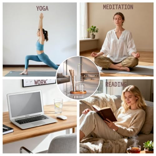 2-in-1 Incense Holder with Glass Ash Catcher for Yoga & Meditation