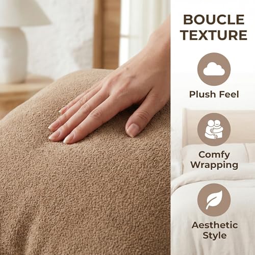 Soft Waterproof Lumbar Pillow Cover 12"x20" - Camel Color