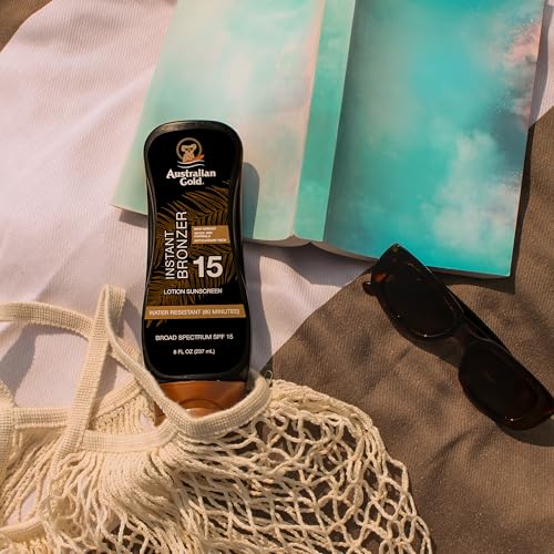 Australian Gold Sunscreen Lotion SPF 15 with Instant Bronzer - 8 oz