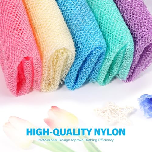 Exfoliating African Bath Sponge - 5 Pack Body Scrubber Set
