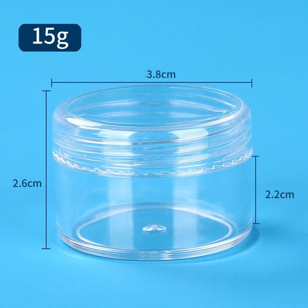 Clear Cream Jar Sub-bottling Mini Multi-purpose Cosmetics Empty Bottle Empty Plastic Small Round Jars Women(5g)