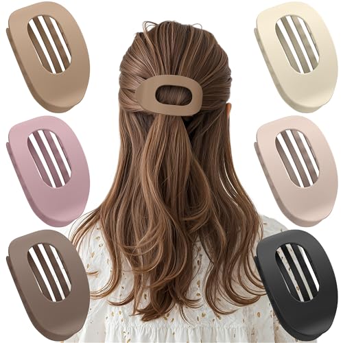 6 Pack Non-Slip Hair Claw Clips for Women - Color 03