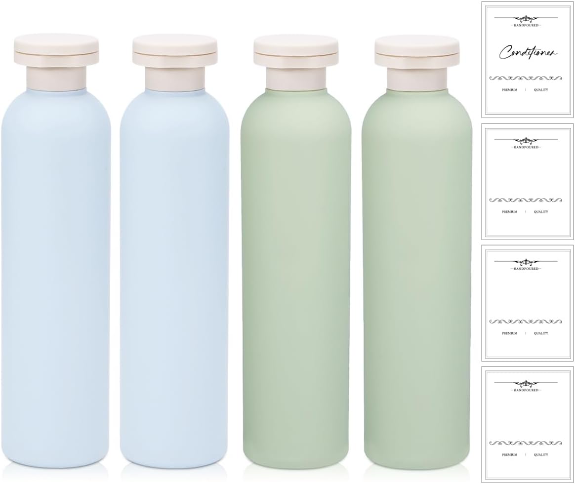 Refillable 8.8oz Squeeze Bottles - Plastic Travel Containers for Creams, Lotions & Shampoo | 2-Pack