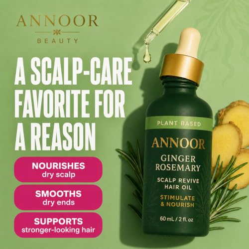 Annoor Ginger Rosemary Hair Oil - Nourishing Hair Growth & Scalp Care 2oz