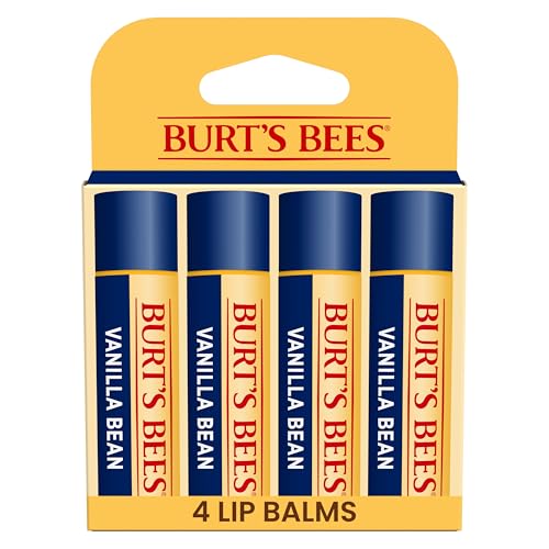 Burt's Bees Vanilla Bean Lip Balm - 4 Tubes of Natural Moisturizer