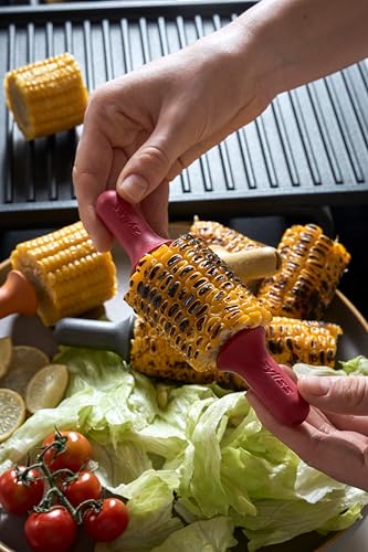 Zyliss Corn Holders 4pc Set - Stainless Steel & Eco-Friendly Handles