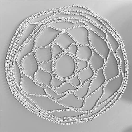 Silver Rhinestone Cap Headpiece for Women Wedding Bridal Hair Accessory HaHaGirl 007