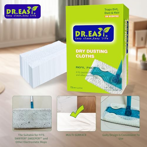 Dr. Easy Disposable Mopping Pads 72ct - Fits Swiffer & More