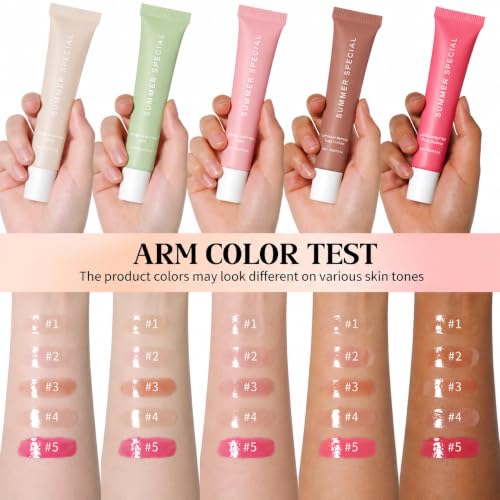 5PCS Lip Butter Balm Set - Hydrating, Nourishing Lip Gloss with Shea & Olive Oil