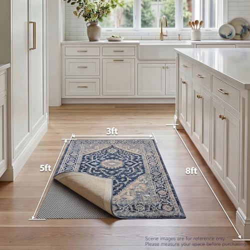 Veken 3x5 Ft Non-Slip Rug Pad for Hardwood & Tile Floors