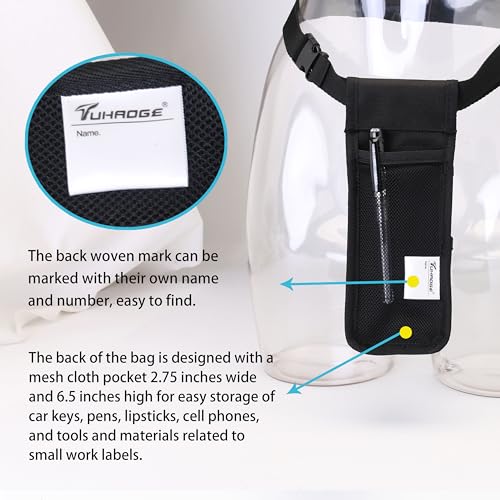 Tuhaoge Massage Oil Holster Bag with Adjustable Belt - Black
