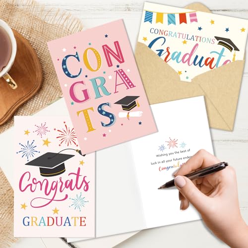 24 Pack Graduation Cards with Envelopes - Celebrate High School & College