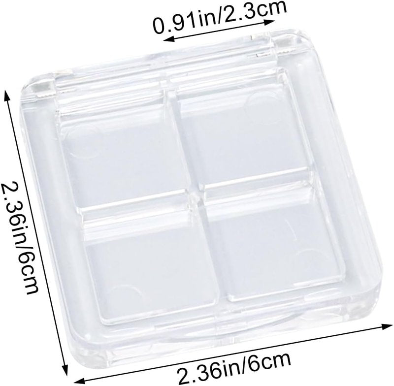 Clear Acrylic Lipstick Palette - 4PCS Empty Cosmetic Container for DIY Eyeshadow & Lipstick