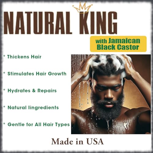 Natural King Jamaican Black Castor Shampoo & Beard Oil Set - 2 Piece