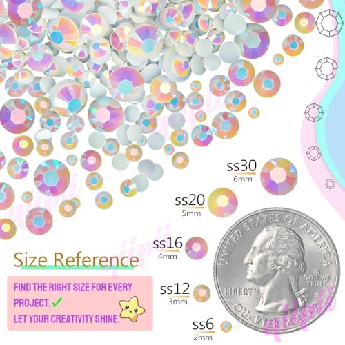 qiipii 24 Color Jelly Resin Rhinestones for DIY Crafting