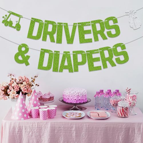 Golf Themed Drivers & Diapers Banner for Baby Shower Decor