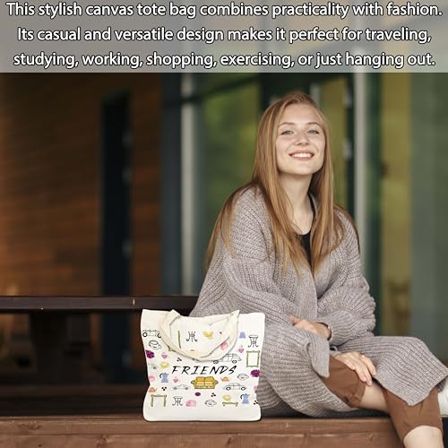 Friends Canvas Tote Bag - Reusable Cotton Bag for Shopping & Travel