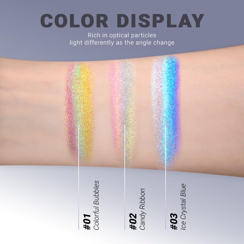 REPULOS Rainbow Chameleon Eyeshadow 0.05oz - Multichrome Face & Eye Highlighter - Rainbow-03