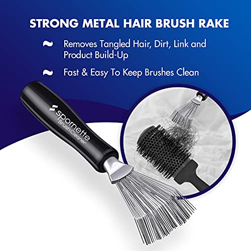 Spornette Hair Brush Cleaner Rake Tool - Ergonomic Design