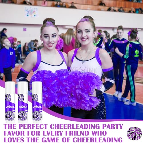 24 Pcs Cheer Team Lip Balm Bulk - Purple Lemon & Mint Moisturizing Set