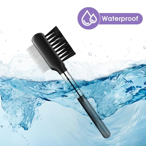 Travel Eyelash Comb Set - 2 Pack Metal Eyelash Separator & Eyebrow Brush