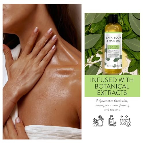 Autumn Shower Scented Bath & Body Oil Set, Moisturizing Skin Care Gift Pack