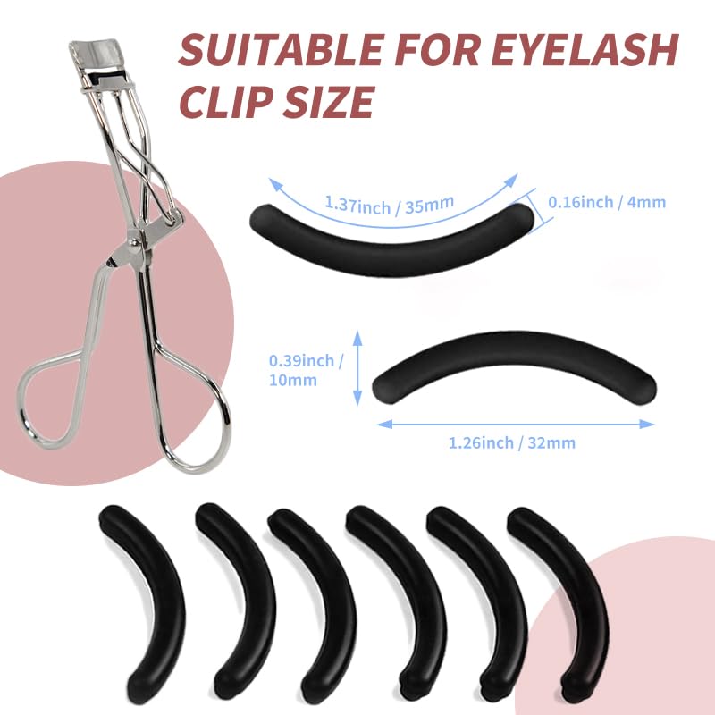 GOUWEIBA 28pcs Eyelash Curler Replacement Pads - Silicone Rubber