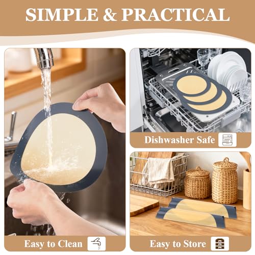Silicone Baking Mat Set for Springform Pans - 3 Sizes & Brush