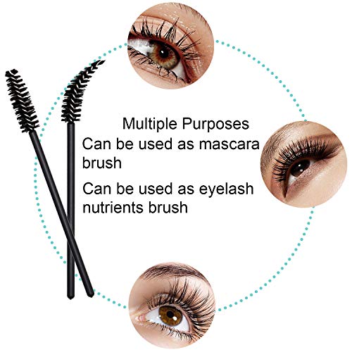 Obinhere Black Disposable Mascara Wands 300 pcs for Lash & Eyelash Extension