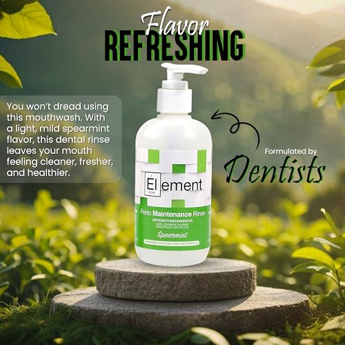 Stannous Fluoride Mouthwash - 10 Fl Oz Spearmint Flavor - Alcohol Free, Antimicrobial Formula