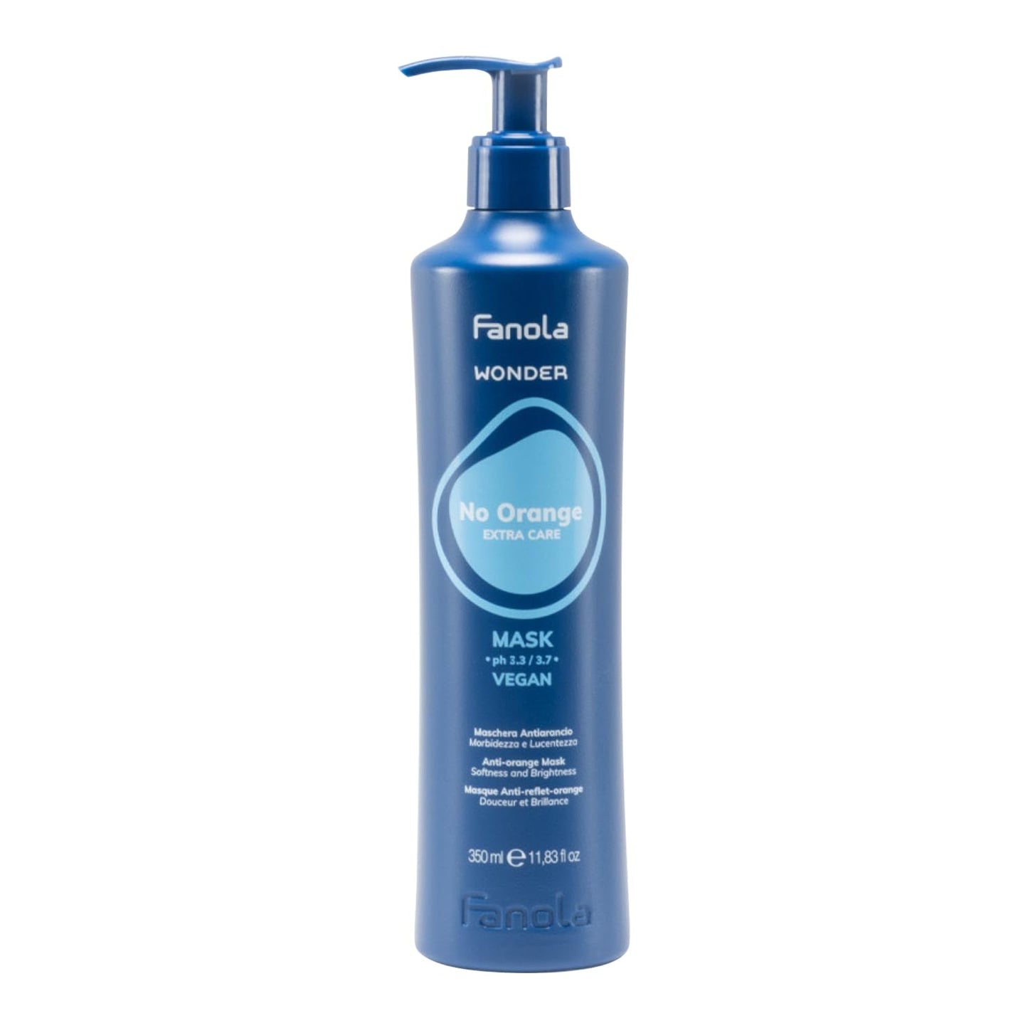 Fanola Wonder No Orange Hair Mask - Blue Toner for Brassy Hair - Deep Conditioning Vegan Formula | 11.83oz