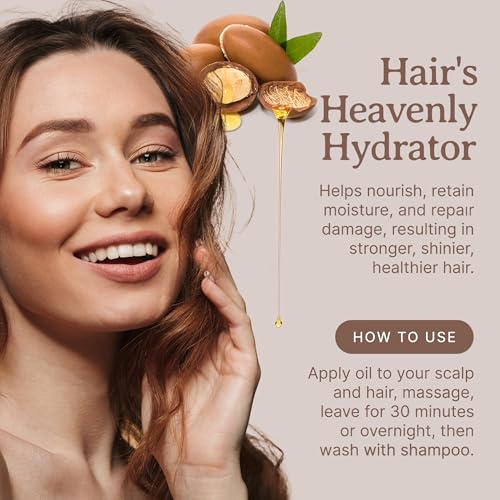 Bella Terra Argan Oil 8 Fl Oz - Pure Moroccan Hair & Skin Elixir