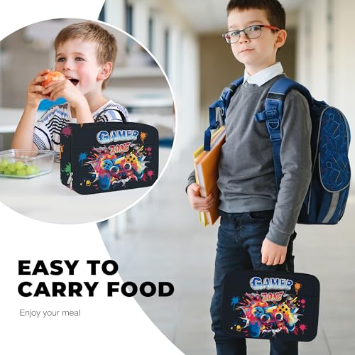 Clastyle Insulated Kids Lunch Bag - 3D Game Boy Design, Large Cooler