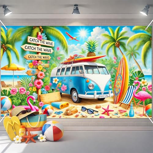 BlissYard Hawaiian Beach Party Banner - 71x43 Inch Tropical Decor