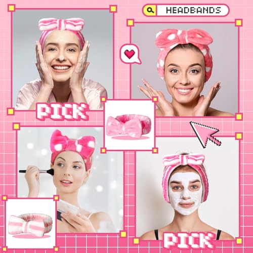 Newcotte Sleepover Party Supplies Set - 24 Pcs Plush Masks & Headbands