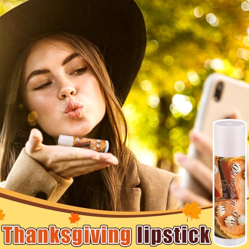 Classic Style Pumpkin Flavor Lip Balms Bulk – 15 Pcs Fall Party Favors for Women