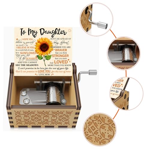 Wooden Music Box - You Are My Sunshine Gift for Daughter
