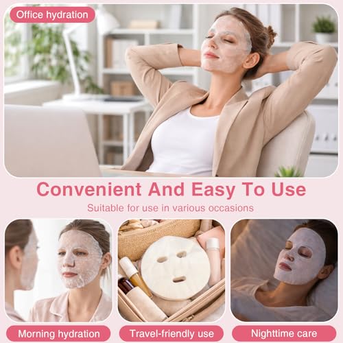 100PCS Natural Fiber Facial Mask Sheets for Hydrating Skin