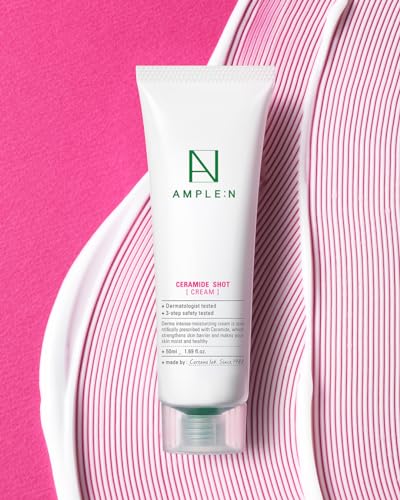 AMPLE:N Ceramide Shot Cream | Fragrance-Free Korean Moisturizer for Dry Skin