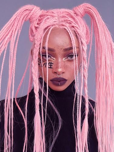 Alrence 30 Inch Pink Braiding Hair - Pre Stretched 3 Packs for Knotless Braids
