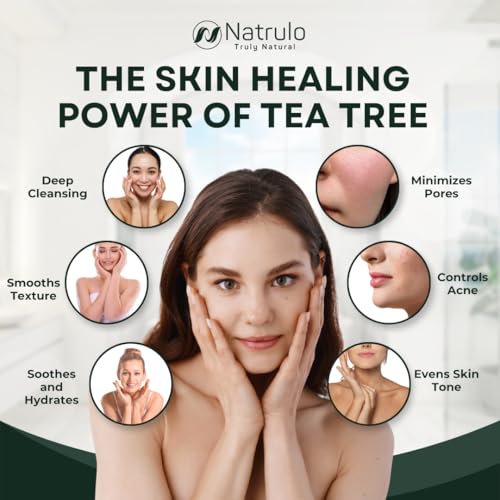 Natrulo Tea Tree Soap Bar for Face & Body - Natural Acne & Skin Irritation Relief