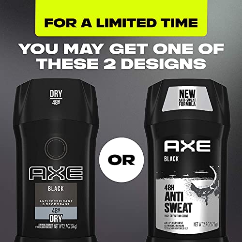 AXE Black Antiperspirant Deodorant Stick for 24-Hour Freshness, 2.7 Oz (Pack of 2)