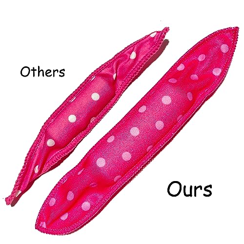 Aimin Soft Satin Sponge Overnight Curlers for Heatless Long Hair Curls (20 pcs, Pink)