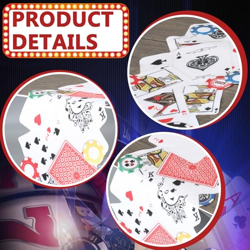 Linen Poker Chip Table Runner - Casino Theme Party Decor 70x12"