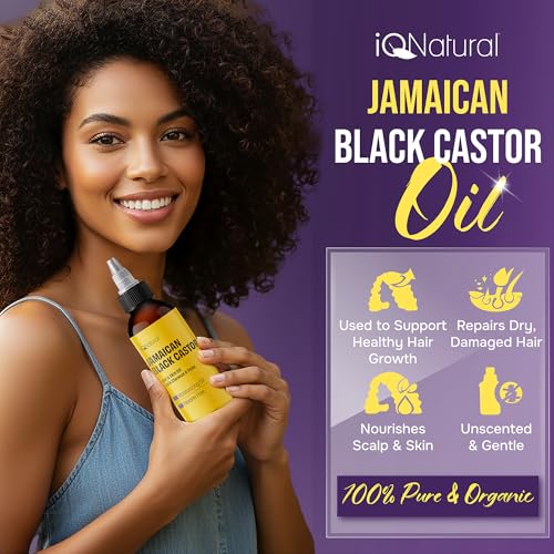 Organic Jamaican Black Castor Oil - 4oz for Hair Growth & Scalp Care