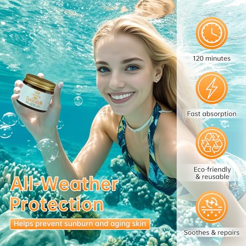 Changarload Organic Beef Tallow Sunscreen SPF 50+ 2oz x 2pcs - Natural, Chemical-Free
